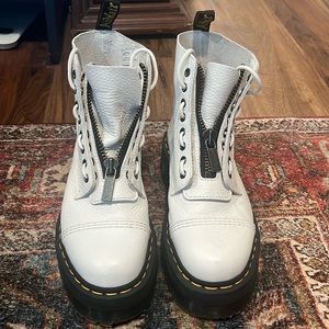 Doc Martens White Leather Sinclair platform